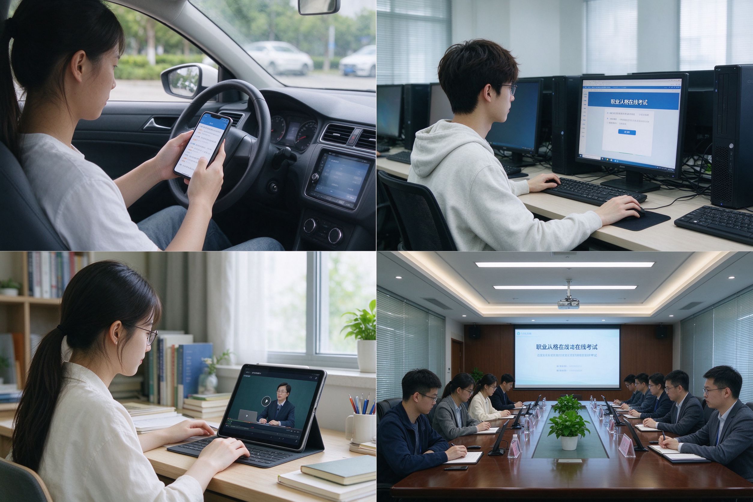 驾考、职业资格、在线学习与企业培训考核场景